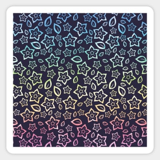 Rainbow Flower Pattern Sticker